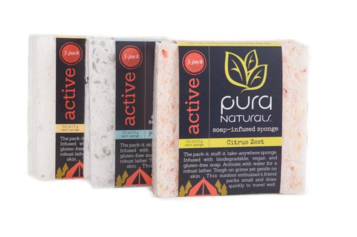 Pura Naturals' Active sponges: Hygienically sound backcountry skiing gear