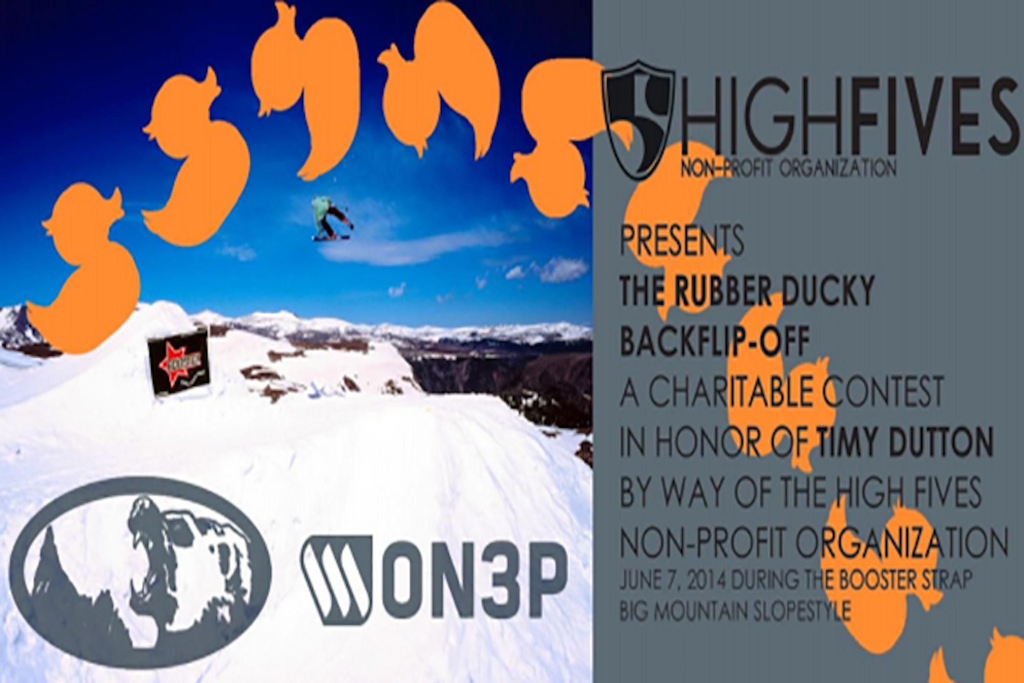 High Fives, ON3P and friends present 2014 "Rubber Ducky Backflip-off"