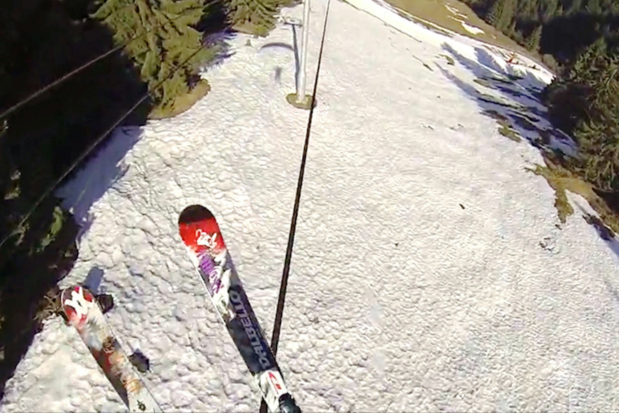 Speed rider slides chairlift cable in the internet's latest badass skiing POV