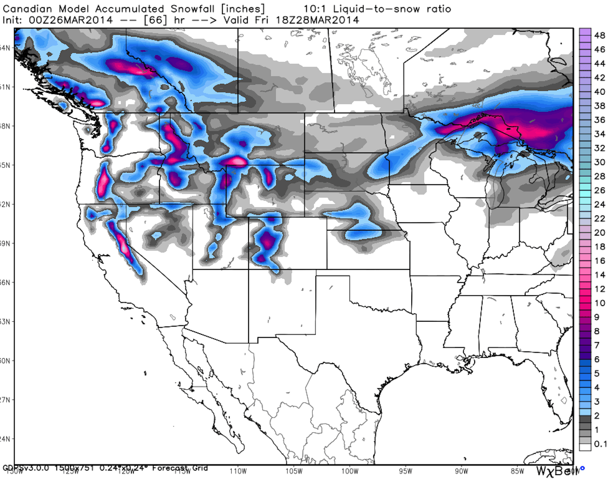 Snow Forecast 3/26 – 3/30: Spring pow days are on tap for the entire country