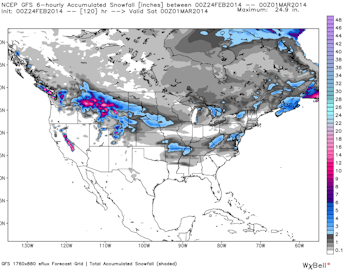 Snow Forecast 2/26 – 3/1: Snow returns to California; storms set to hit Rockies