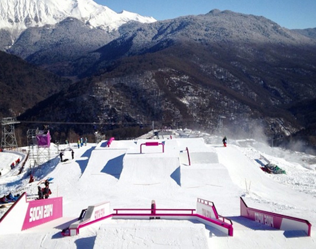 See POV video run-through of the Olympic slopestyle course