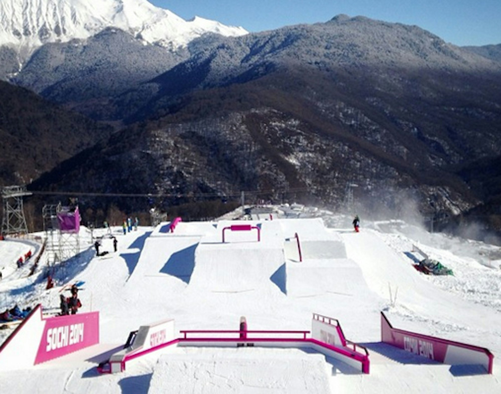 See POV video run-through of the Olympic slopestyle course