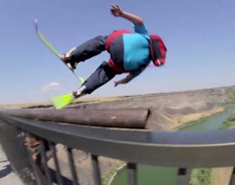 MMWUC: Wilson's rail slide to B.A.S.E. jump, plus Russian Loch Ness monster