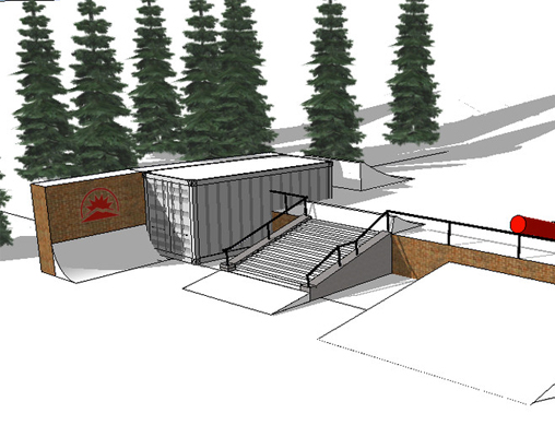 Nick Hall wins Sunday River's Design a Feature Contest with "urban plaza"