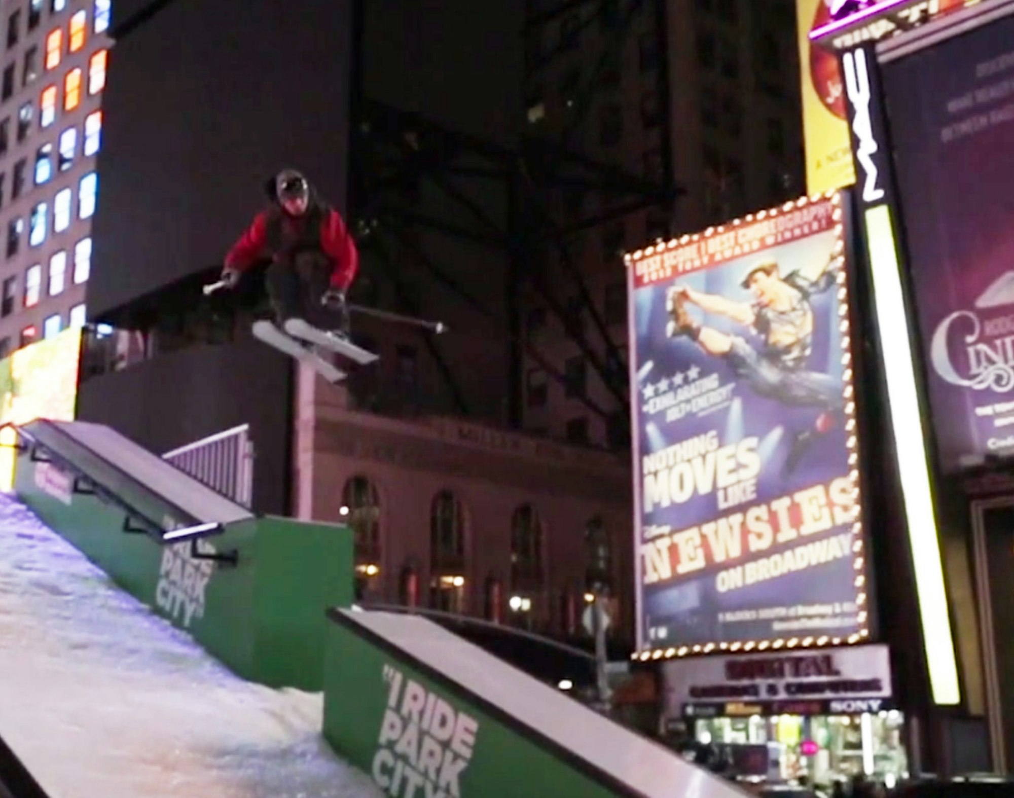 "I Ride Park City" invades Times Square to slide rails in the big city