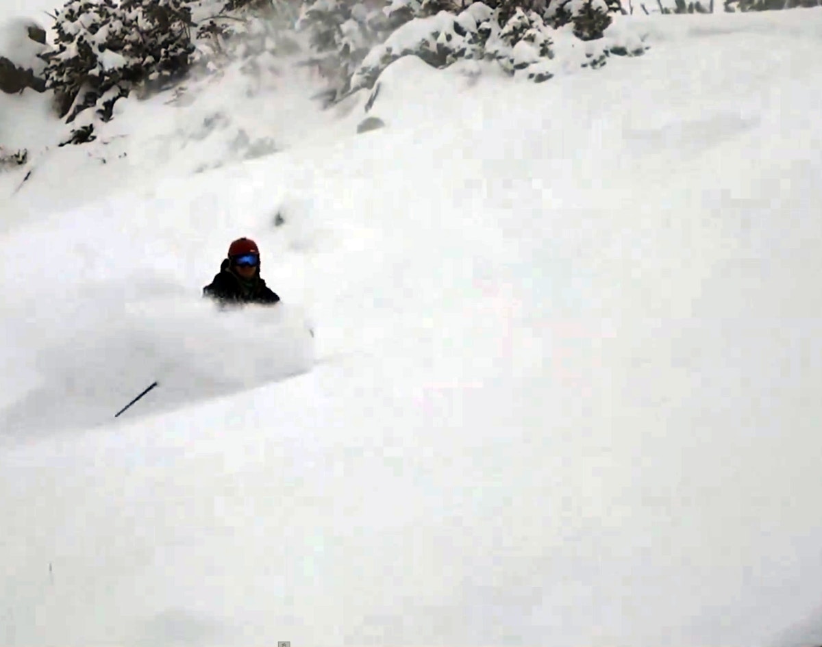 Spinning early season powder laps at Alta Ski Area