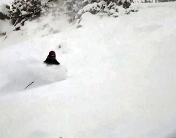 Spinning early season powder laps at Alta Ski Area