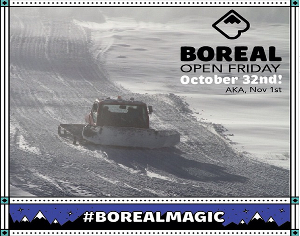Boreal Mountain Resort to open on Friday, November 1 with four terrain park features