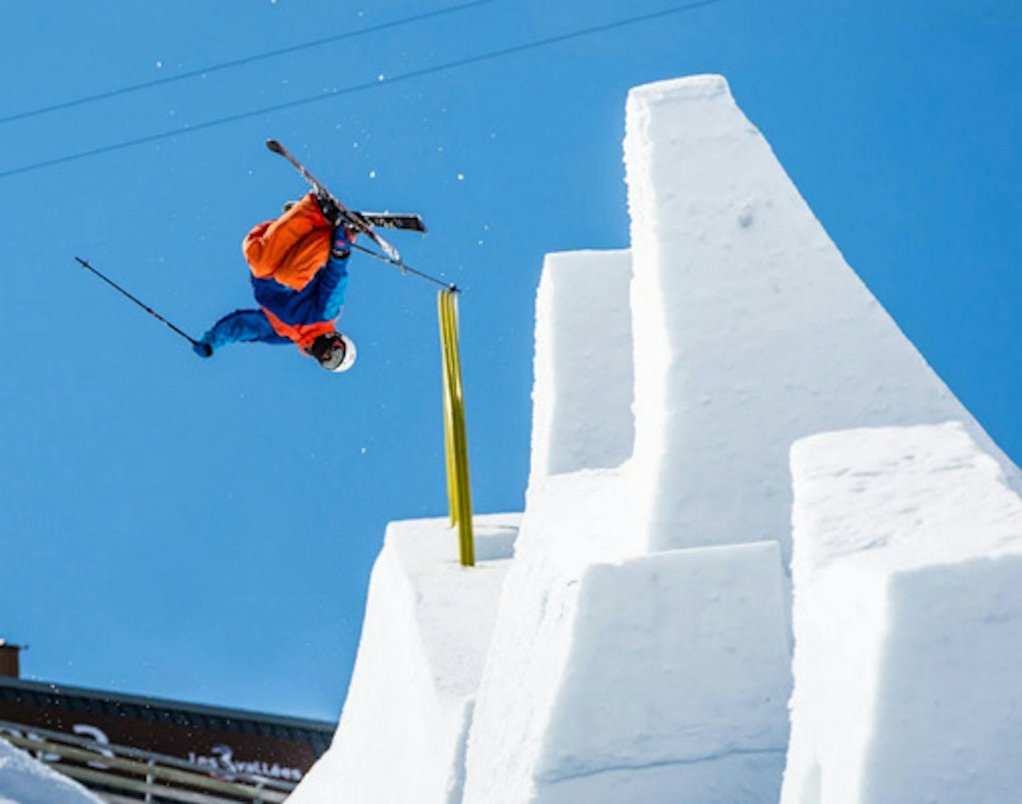Thomas Krief takes on monstrous terrain park setup in Méribel, France