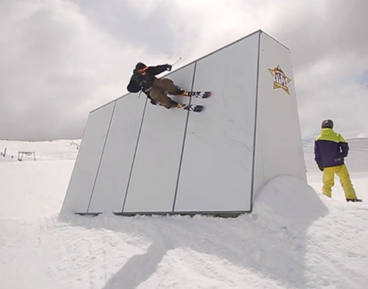 Postman Laurent De Martin licks the stamp, sends it at Les Deux Alpes