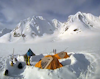 Drew Tabke and Chopo Diaz hike and ski rowdy glaciers in Alaska
