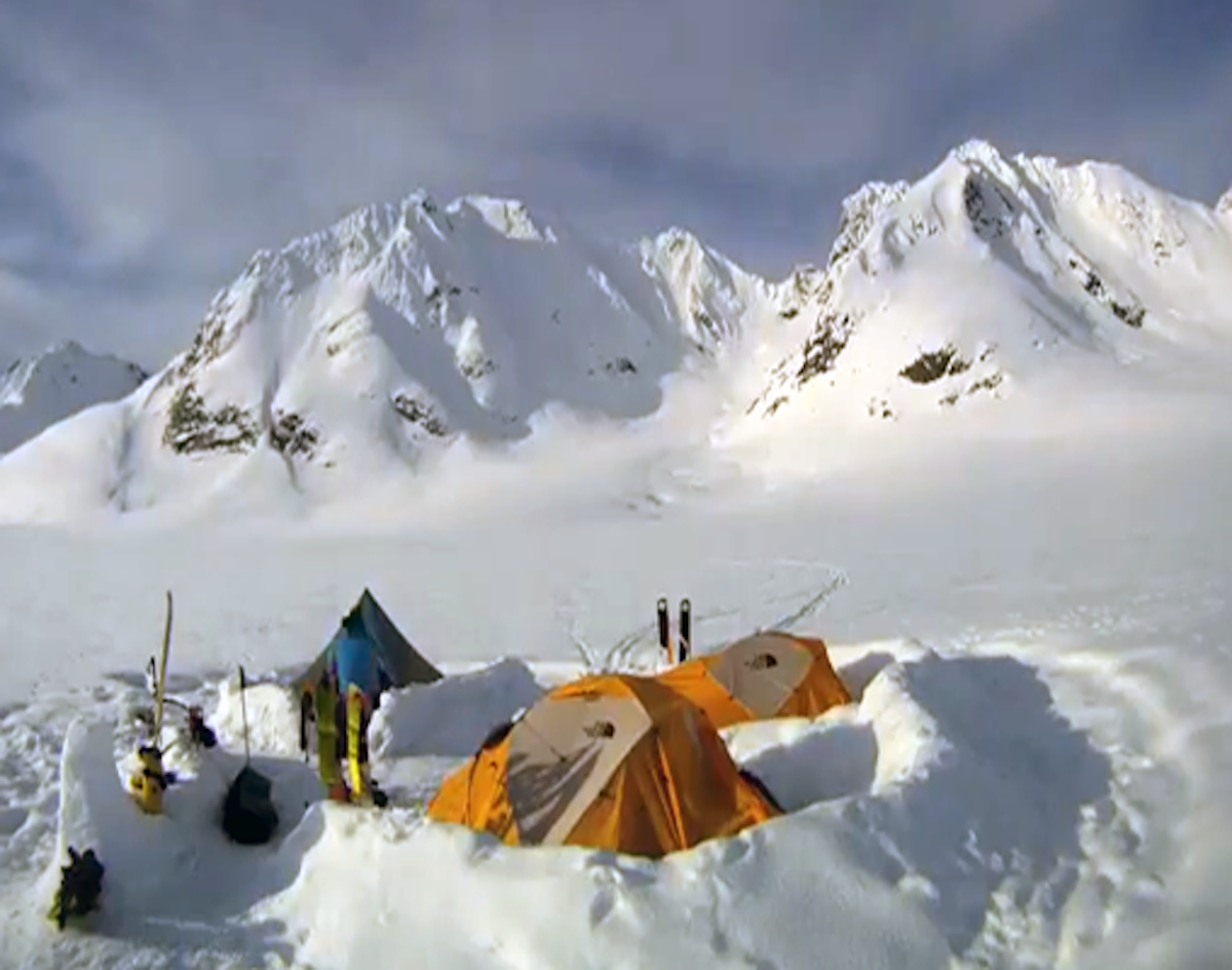 Drew Tabke and Chopo Diaz hike and ski rowdy glaciers in Alaska