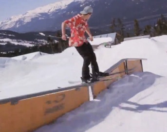 Cole Drexler don't care: Shreddin' Whistler Blackcomb in a Hawaiian shirt