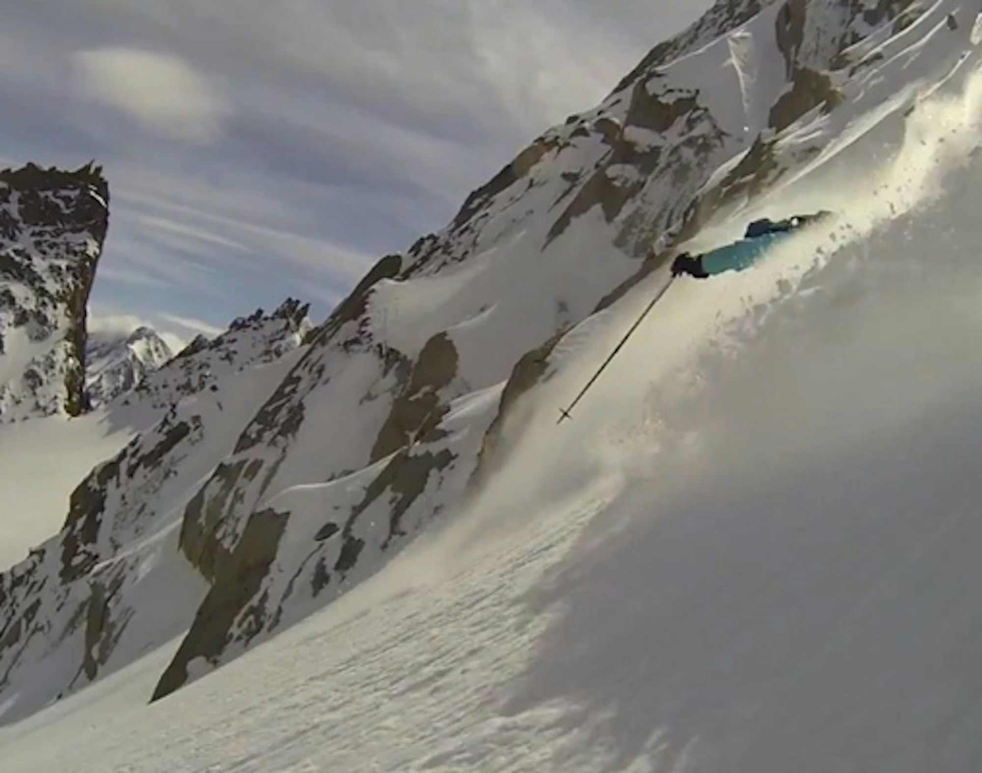 Everyone skiing Chamonix's Mallory Route is "so freaking extreme"