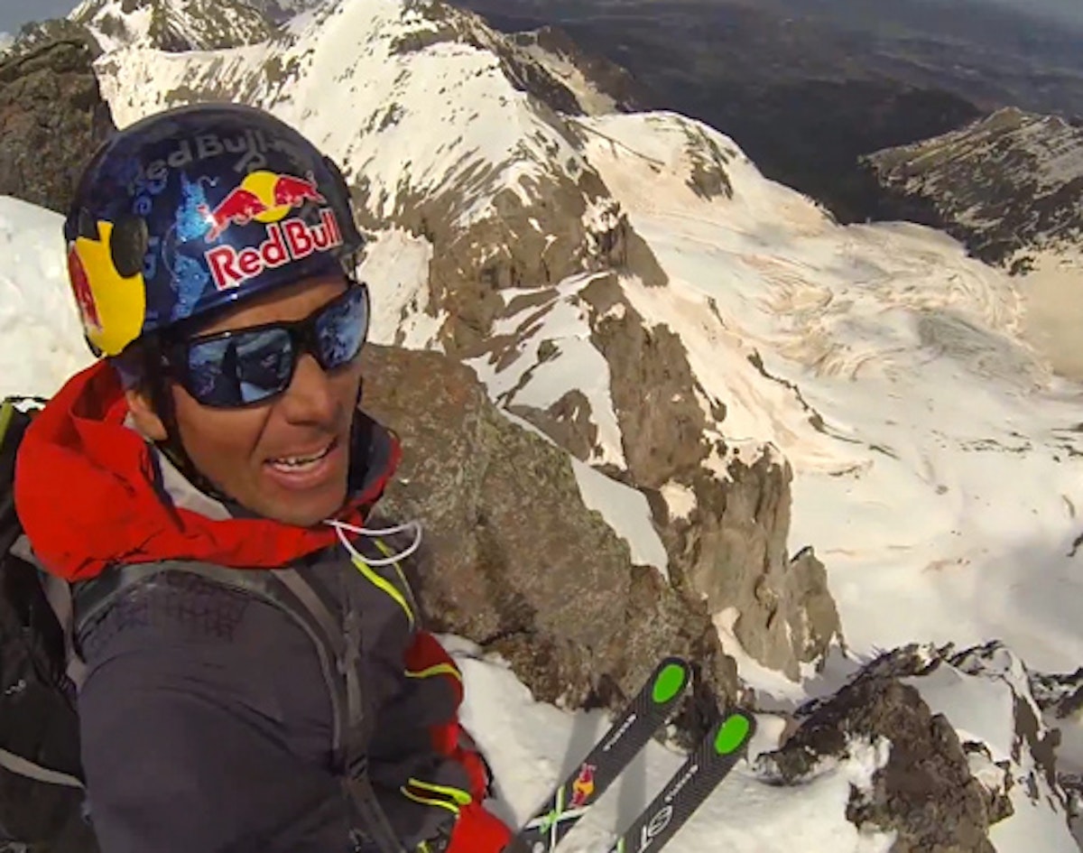 Chris Davenport checks in from 13,823′, summit of Teakettle Peak, CO
