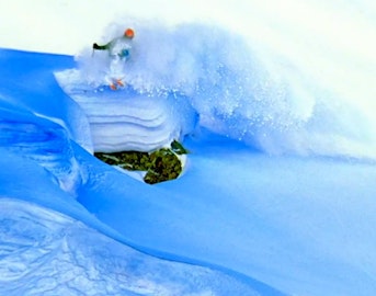 How the Falquet bros went skiing on colored snow