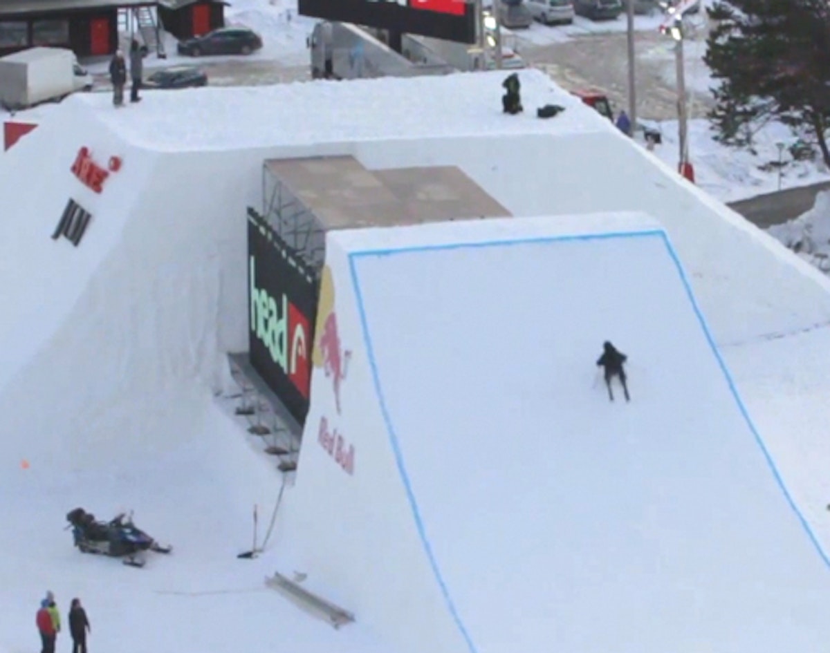 Atomic athletes session the 2013 JOI kicker, Thursday practice session