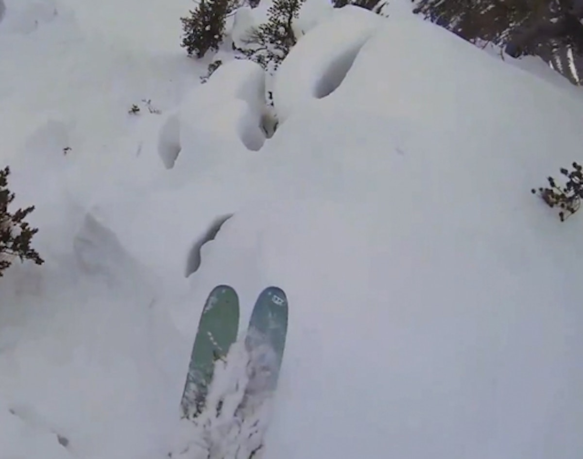 Dylan Siggers skis two impressive lines, 2013 Wrangle the Chute contest
