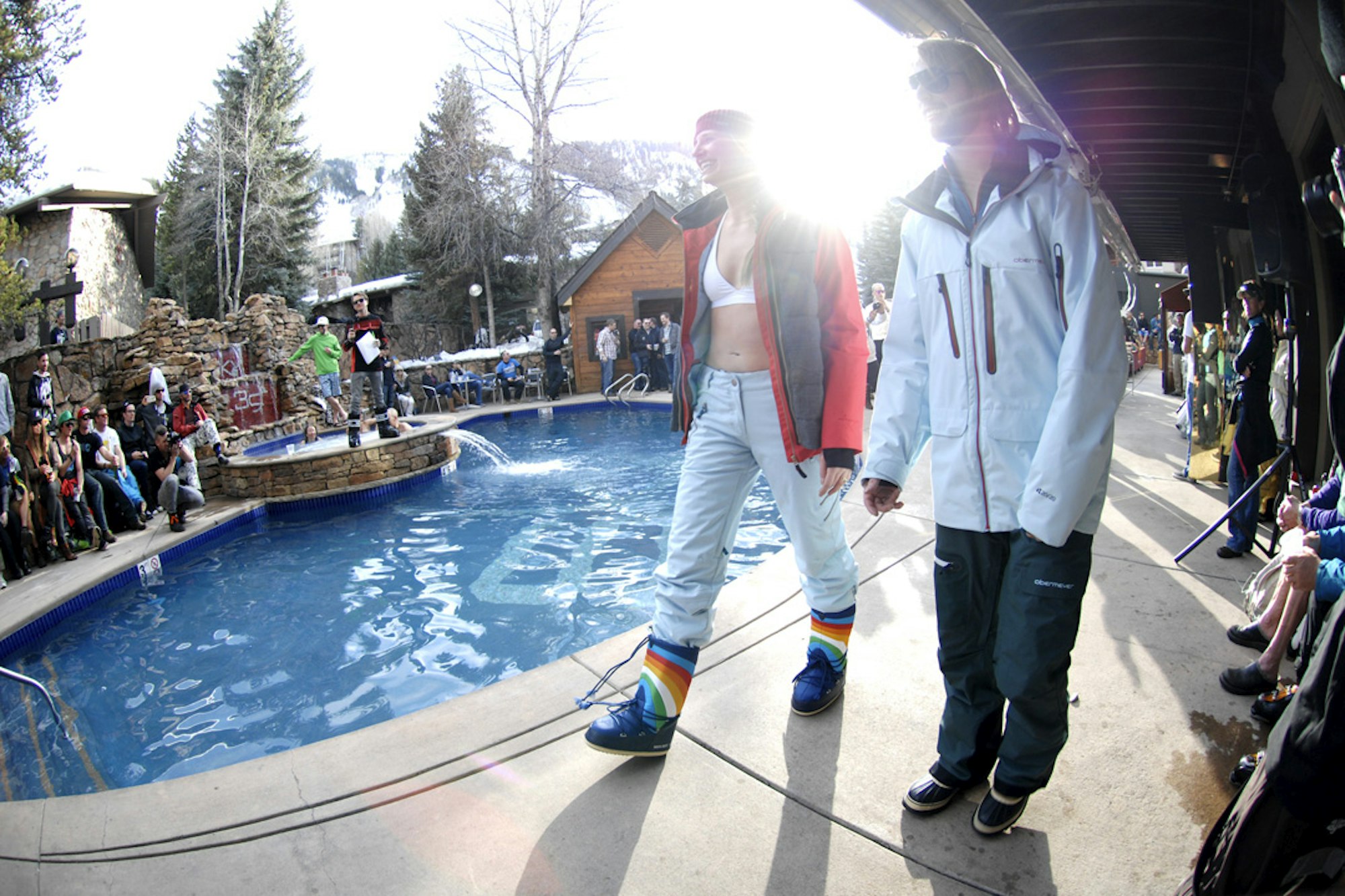 The first annual #FreeskierFest Fashion Show goes down at Sky Hotel