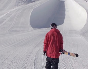 Simon Dumont sessions closed superpipe in Aspen, works on new tricks