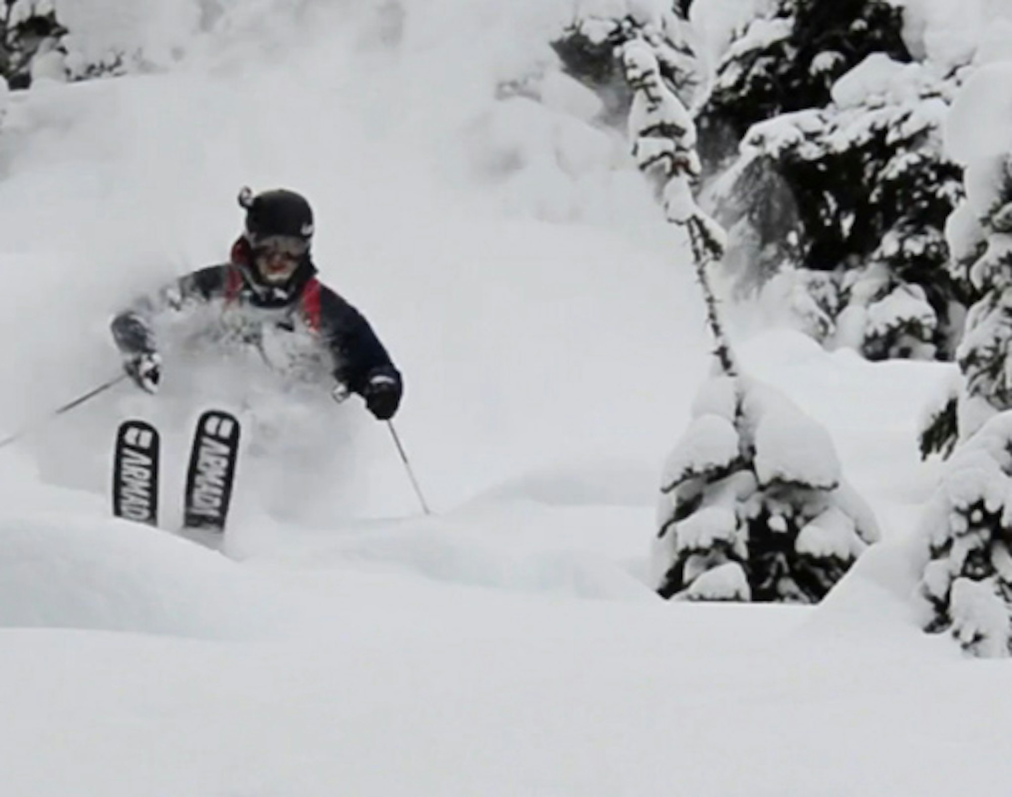 Riley and Nick Leboe shred blower pow in British Columbia with Selkirk Wilderness