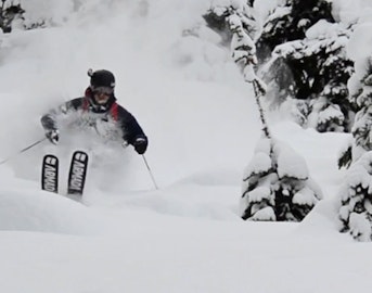 Riley and Nick Leboe shred blower pow in British Columbia with Selkirk Wilderness
