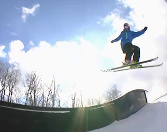 Nick Goepper takes on Mount Snow's Carinthia park