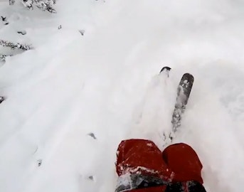 Tanner Hall "goes bananas" after shredding epic, pow-covered spine