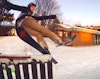 Chris Helberg drops edit showcasing creative style and fun backyard jibbing