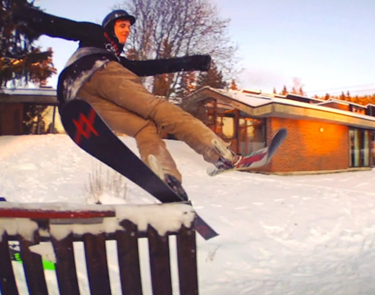 Chris Helberg drops edit showcasing creative style and fun backyard jibbing