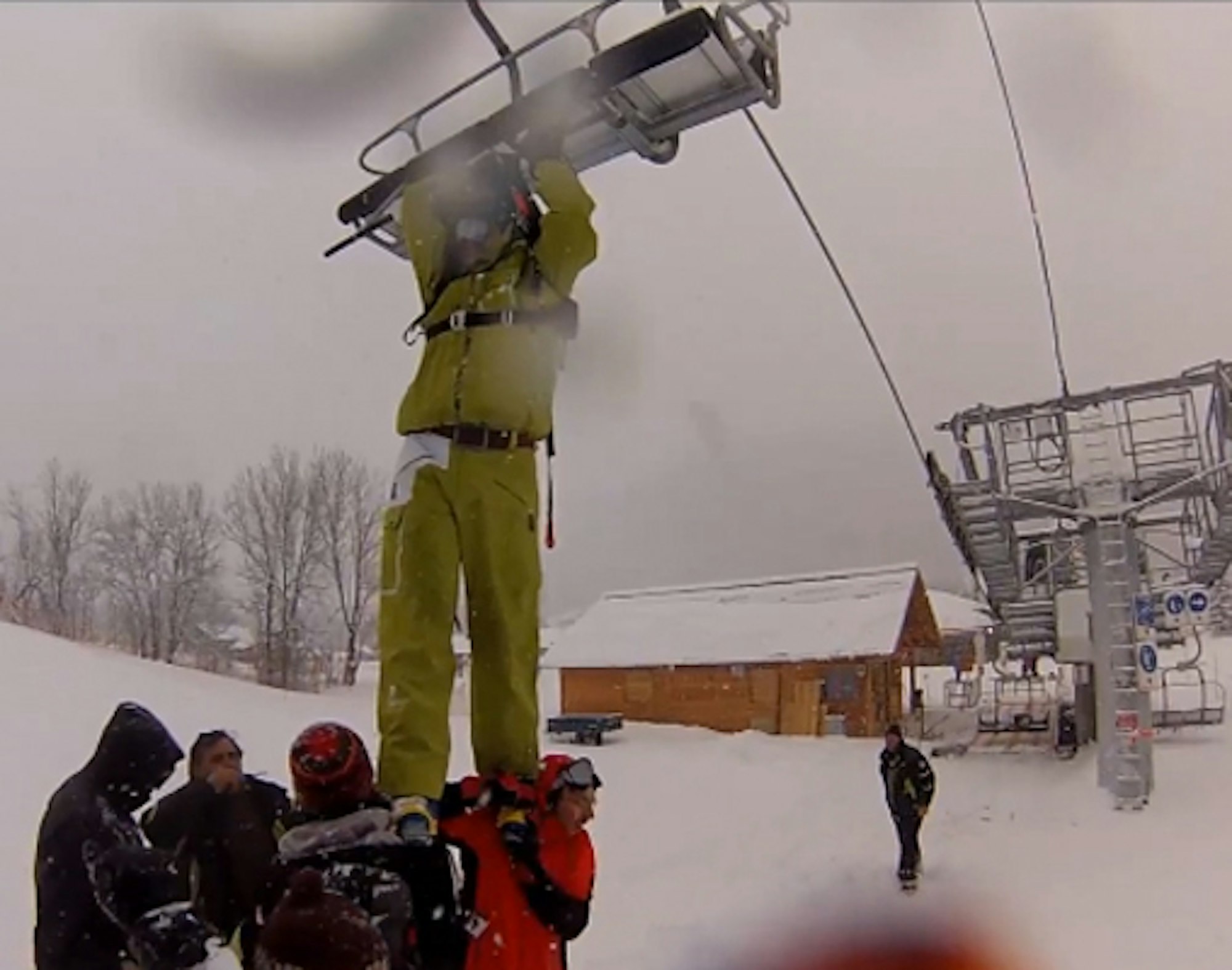 Why it's a good idea to remove your backpack before riding the chairlift