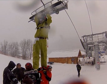 Why it's a good idea to remove your backpack before riding the chairlift