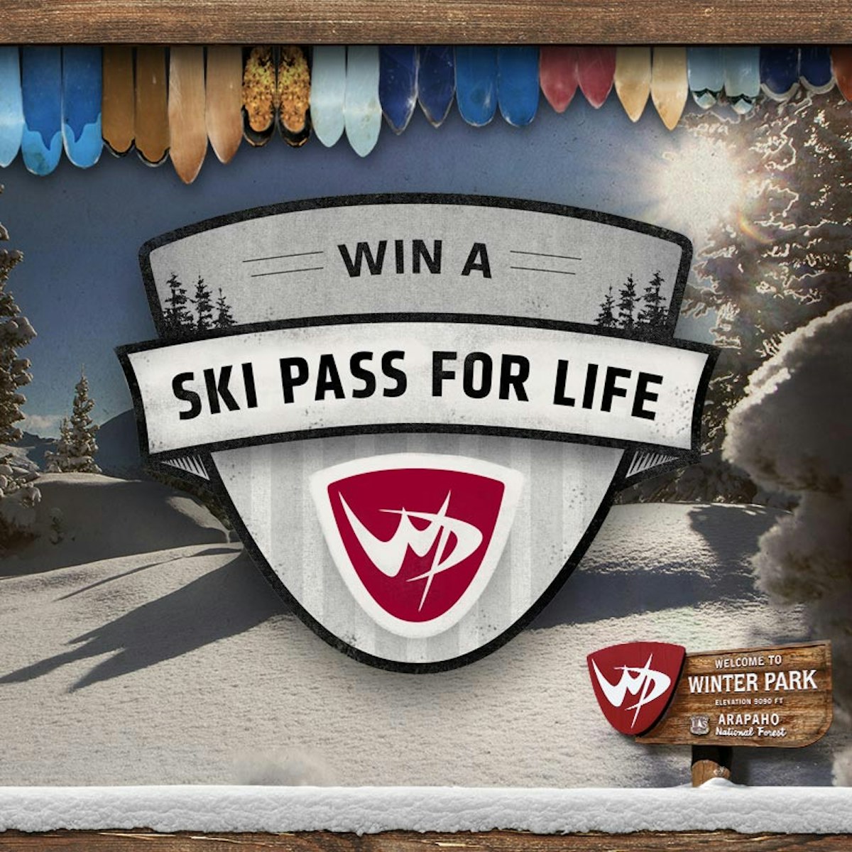 Enter to win a free ski pass for life to Winter Park, CO