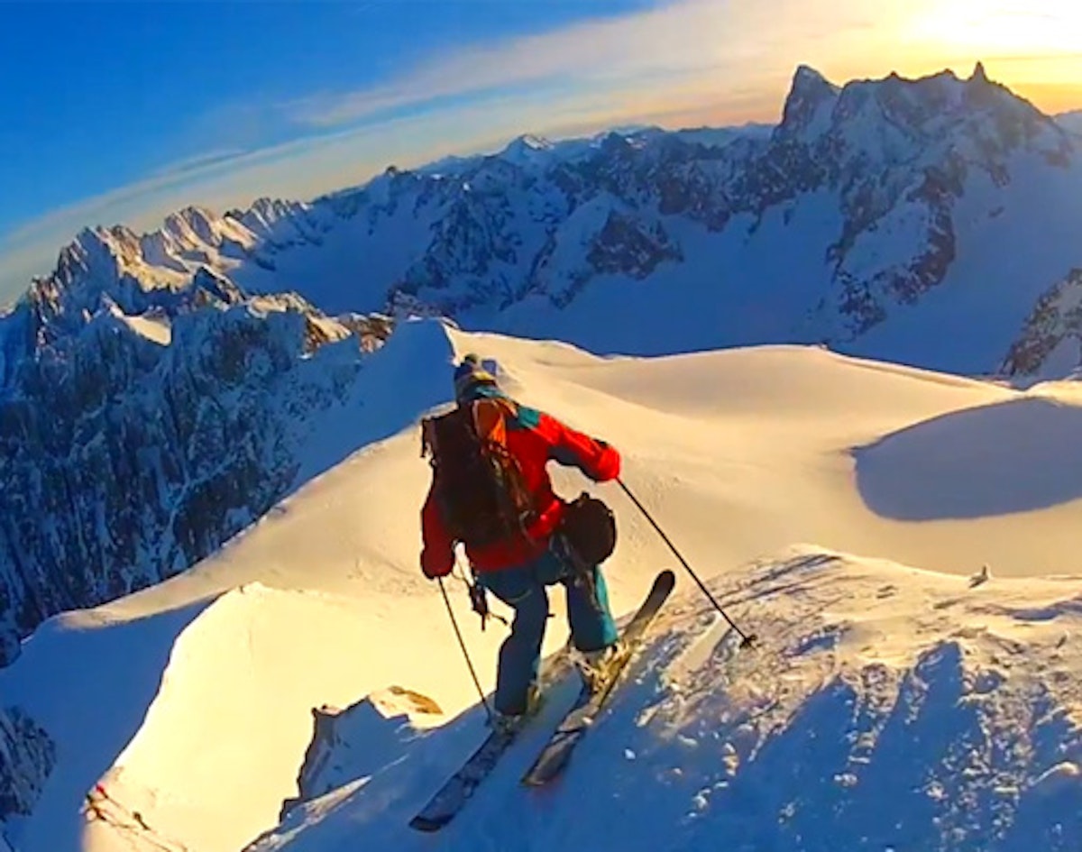 Nate Wallace and friends shred fresh snow amid beautiful light in Chamonix