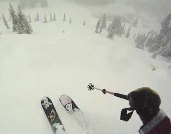 Ripping pow turns at Alpine Meadows on 10.24.12, Jeremy Benson's POV