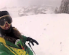 Henrik Harlaut enjoys his first pow turns of the season in Hintertux