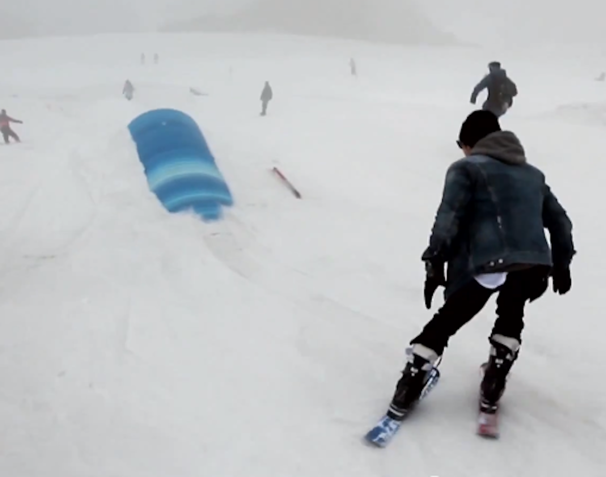 Sean Pettit competes in the World Snowblade Championships at Hintertux