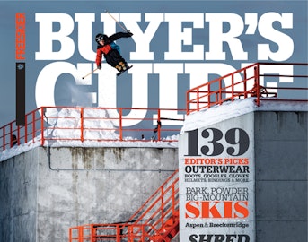 Tom Wallisch graces the cover of the 2013 Freeskier Buyer's Guide