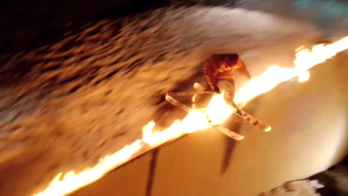 Leo Taillefer rocking and rolling through Val D'Isere in spring