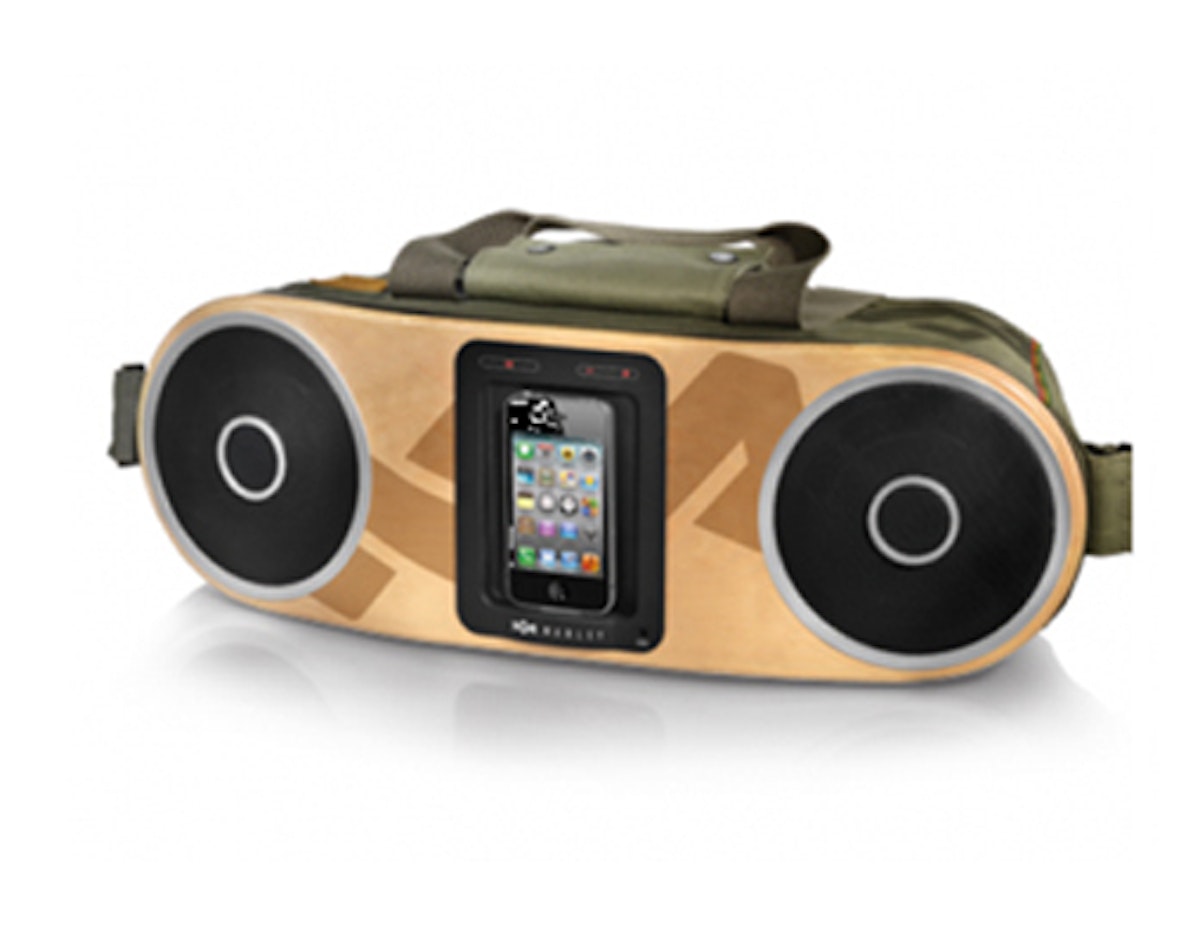 Make heads turn (and bob) with the Bag of Rhythm portable audio system