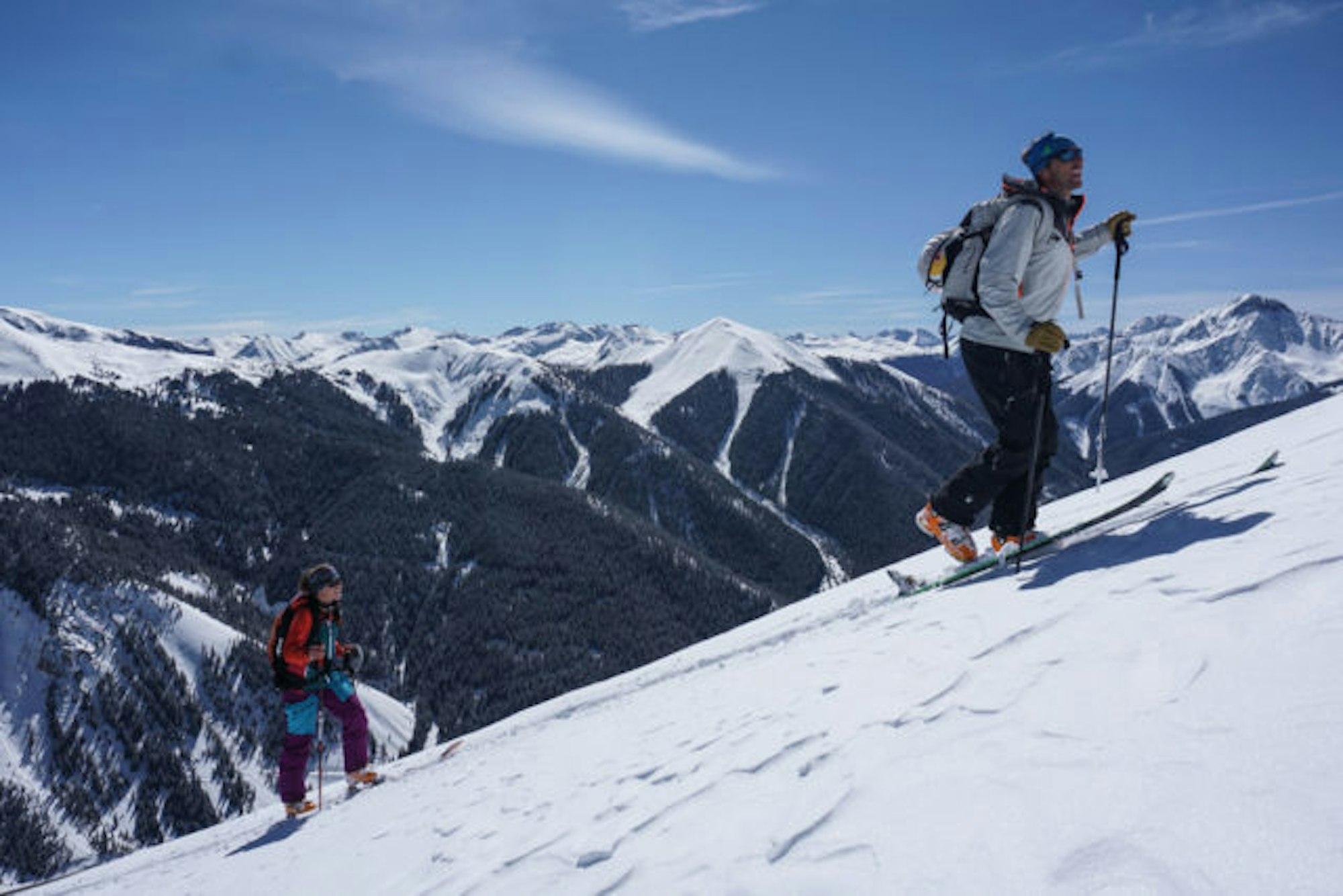 Davenport and Lynsey Dyer skinning in Silverton Colorado
