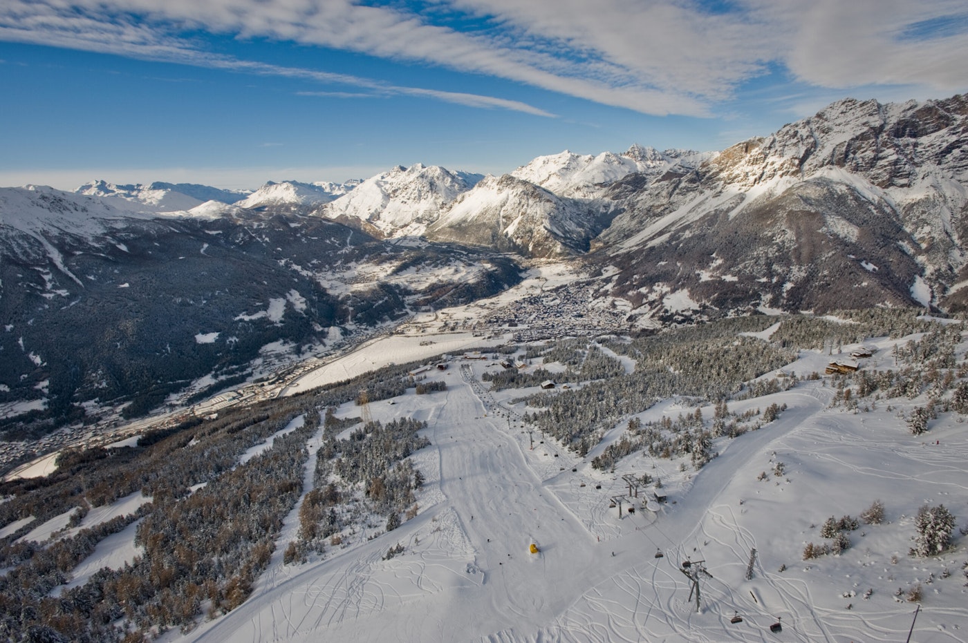 Ski Area Bormio, IT from above