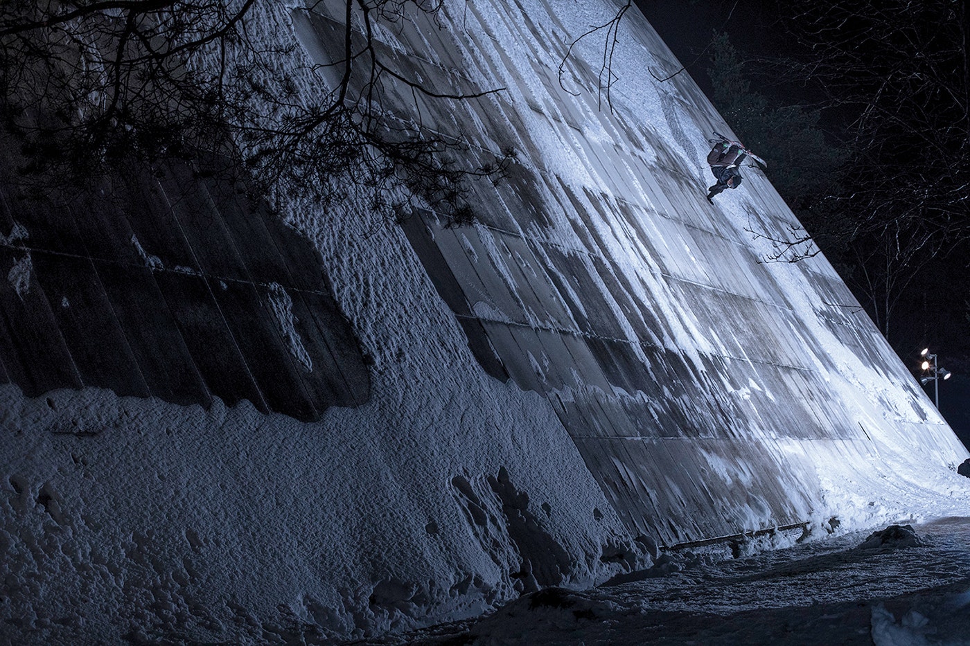Skier Antti Ollila jibbing in Helsinki