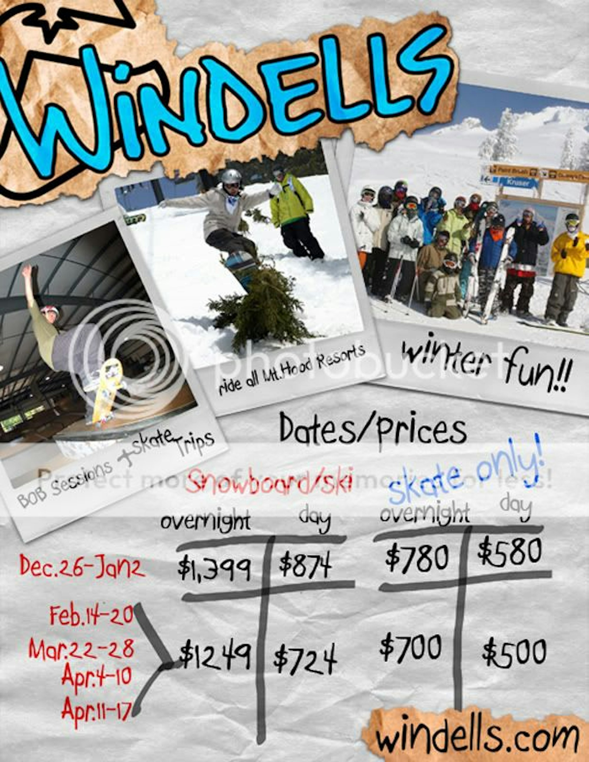 2008/09 Winter/Spring Dates & Rates