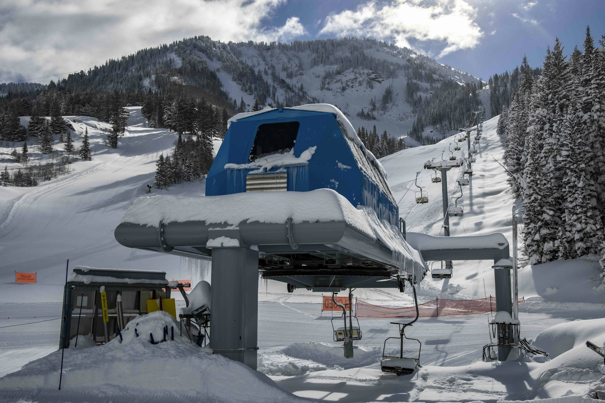 Mid Gad chairlift at Snowbird Resort, Utah