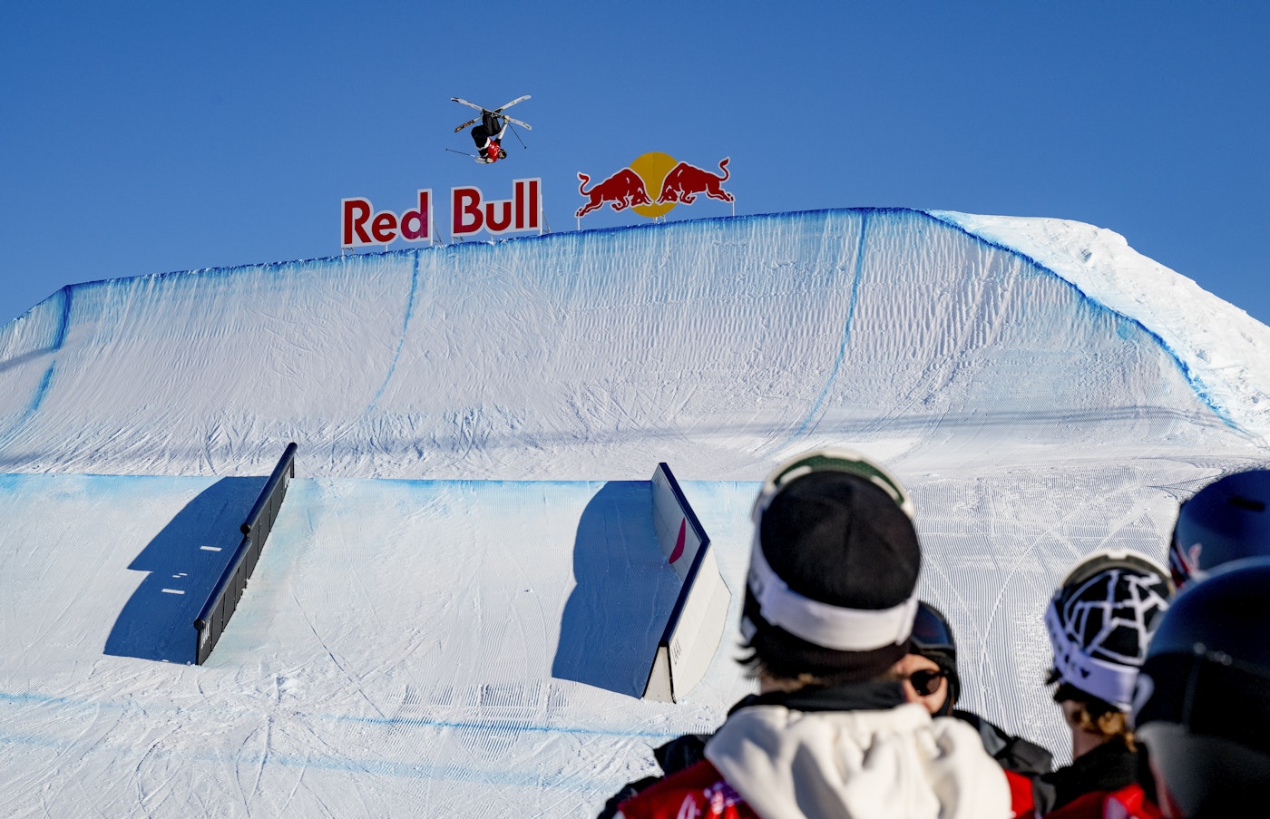 Alex Hall skiing at the LAAX OPEN