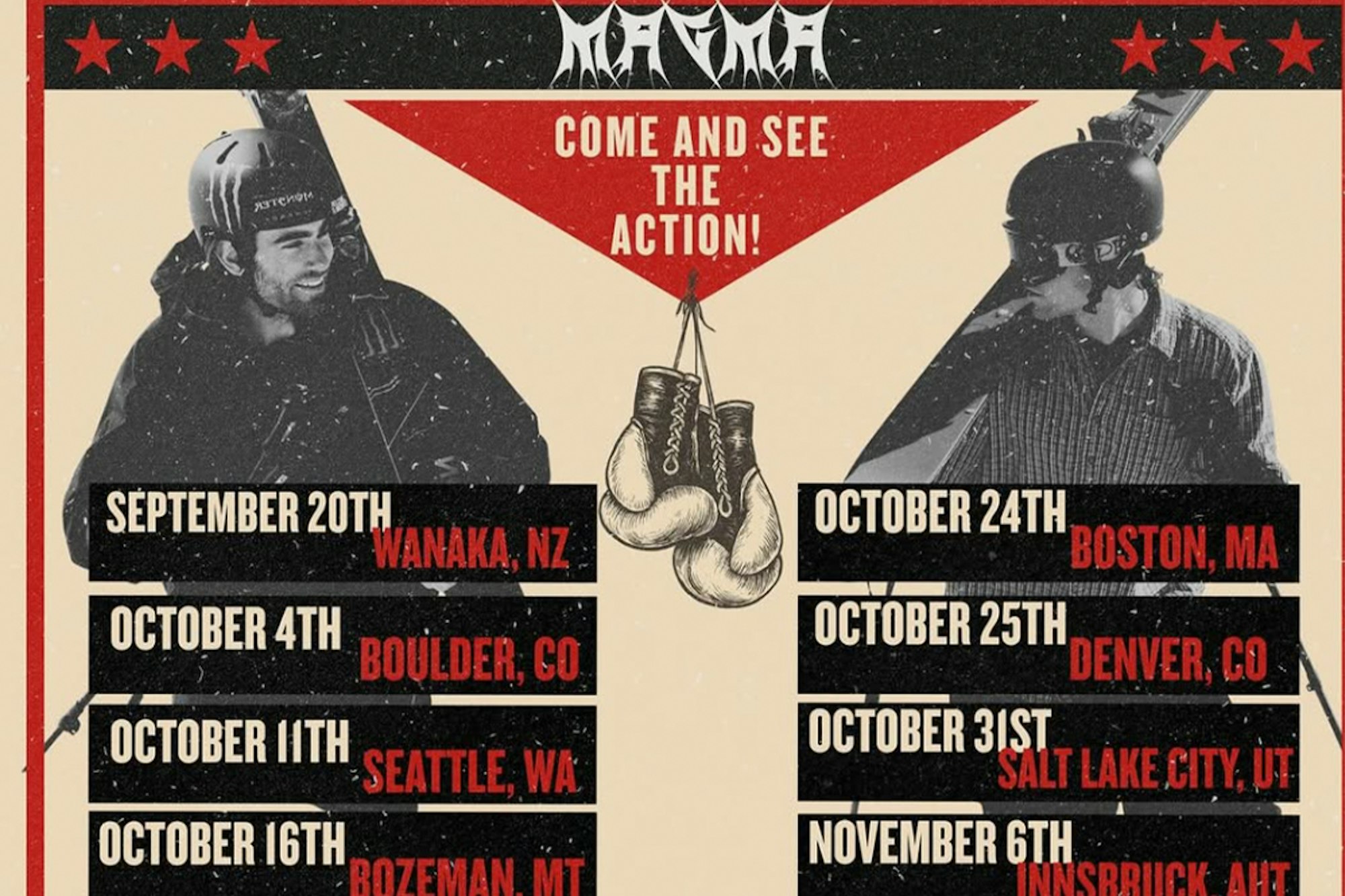 Alex Hall and Hunter Hess ski movie tour