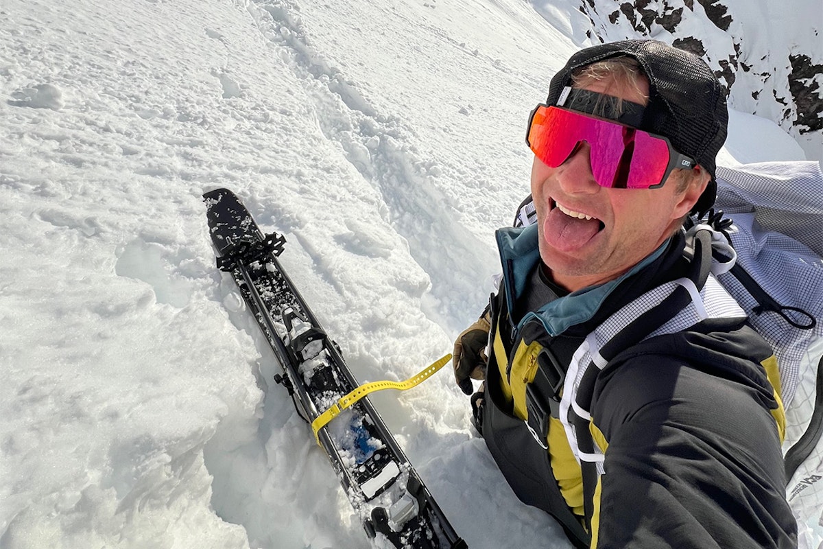 Daron Rahlves skiing powder in Portillo, Chile