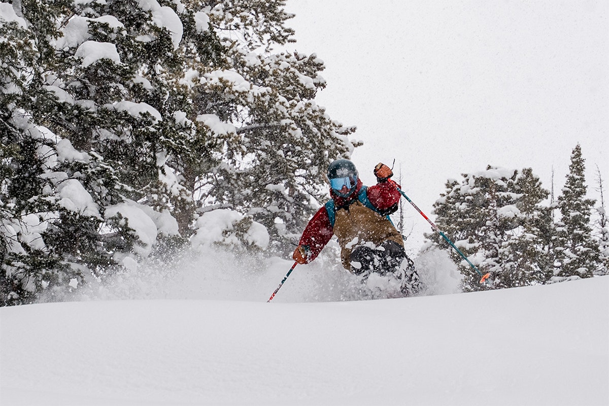 Skiing pow in Vail, Colorado